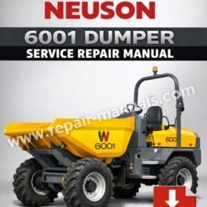 Wacker Neuson 6001 Dumper Service Repair Manual cover featuring the model and technical illustrations