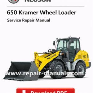 Service Repair Manual for Wacker Neuson 650 Kramer Wheel Loader, displaying detailed diagrams and maintenance instructions