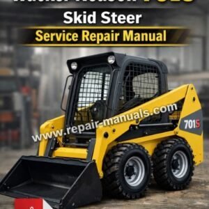 Wacker Neuson 701S Skid Steer Service Repair Manual cover featuring the model and technical illustrations