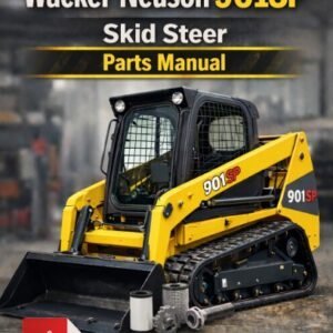 Wacker Neuson 901SP Skid Steer Parts Manual cover featuring the model name and technical illustrations
