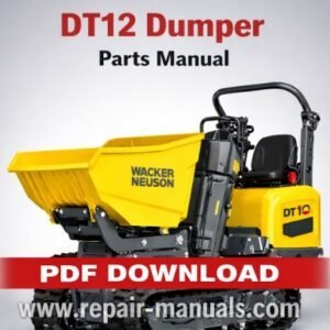 Parts manual for Wacker Neuson DT12 Dumper, displaying diagrams and specifications for maintenance and repairs