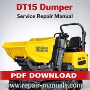 Service Repair Manual for Wacker Neuson DT15 Dumper, showcasing detailed diagrams and maintenance instructions