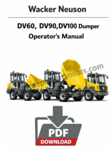 Wacker Neuson DV60, DV90, DV100 Dumper Operator's Manual