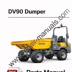 Wacker Neuson DV90 Dumper Parts Manual, showcasing detailed parts lists and assembly instructions for the dumper model