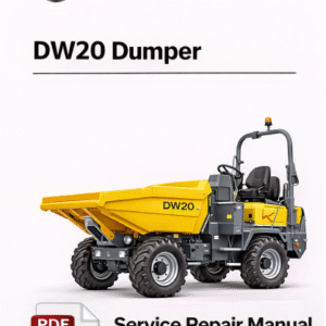 Wacker Neuson DW20 Dumper Service Repair Manual cover featuring the model name and technical illustrations
