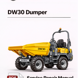 Service Repair Manual for Wacker Neuson DW30 Dumper, showcasing detailed diagrams and maintenance instructions