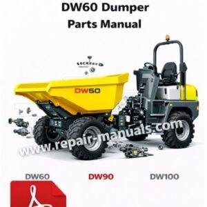 Parts manual for Wacker Neuson DW60 Dumper, displaying diagrams and specifications for maintenance and repairs