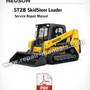 Service Repair Manual for Wacker Neuson ST28 SkidSteer Loader, showcasing diagrams and maintenance instructions