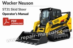 Wacker Neuson ST31 SkidSteer Operator's Manual