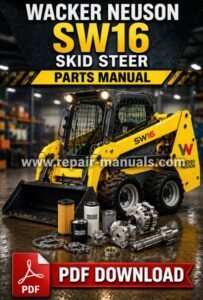 Wacker Neuson SW16 Skid Steer Parts Manual, illustrating parts and maintenance guidelines for optimal machine performance