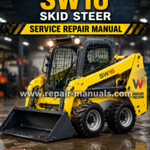 Wacker Neuson SW16 Skid Steer Service Repair Manual, displaying the model name and essential service details