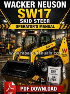 Cover of the Wacker Neuson SW17 Skid Steer Operator's Manual, detailing usage instructions and safety information
