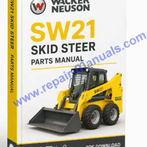 Parts manual for Wacker Neuson SW21 Skid Steer, displaying diagrams and part numbers for maintenance and repairs