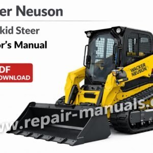 the Wacker Neuson SW32 SkidSteer Operator's Manual, showcasing the model and a visual representation of the skid steer