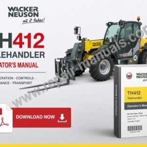 Cover of the Wacker Neuson TH412 Telehandler Operator's Manual, displaying the model name and essential usage instructions