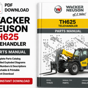 Parts manual for Wacker Neuson TH625 Telehandler, displaying diagrams and part numbers for maintenance and repairs
