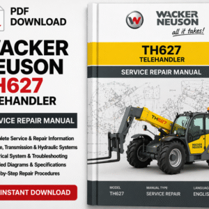 Wacker Neuson TH627 Telehandler Service Repair Manual, highlighting essential repair guidelines and technical specifications