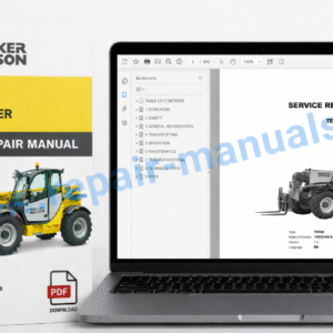 Wacker Neuson TH955 Telehandler Service Repair Manual cover featuring the model and technical illustrations