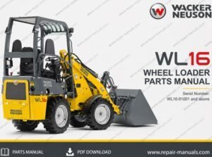 Wacker Neuson WL16 Wheel Loader Parts Manual