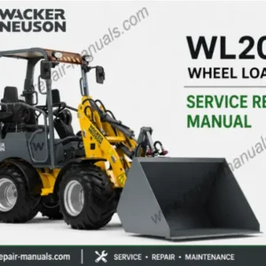 Service Repair Manual for Wacker Neuson WL20e Wheel Loader, showcasing diagrams and maintenance instructions