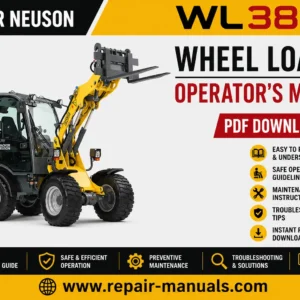 Cover of Wacker Neuson WL38 Wheel Loader Operator's Manual, showcasing the loader with the title clearly visible