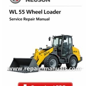 Wacker Neuson WL 55 Wheel Loader Service Repair Manual cover featuring the loader and technical illustrations