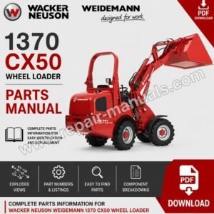 Wacker Neuson Weidemann 1370 CX50 Wheel Loader parts manual, providing essential information on parts and maintenance
