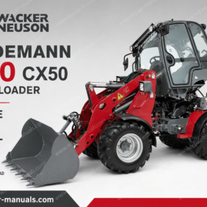 Service repair manual for Wacker Neuson Weidemann 1770 CX50 Wheel Loader, showcasing the loader and essential information