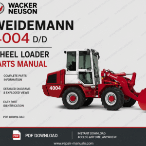 Wacker Neuson Weidemann 4004 D/D Wheel Loader parts manual, providing essential information on parts and maintenance