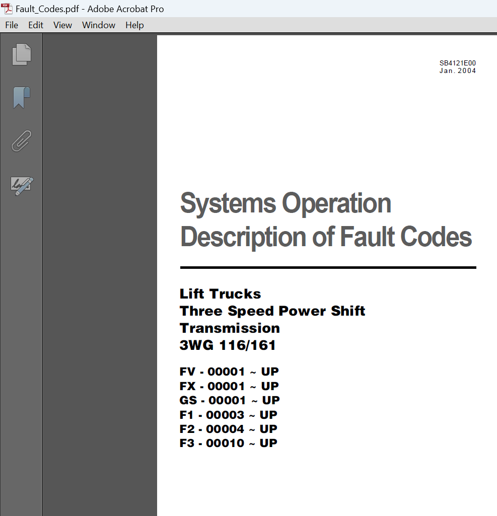 Visual guide of Doosan lift truck fault codes, featuring a list of codes with explanations and suggested fixes for each issue