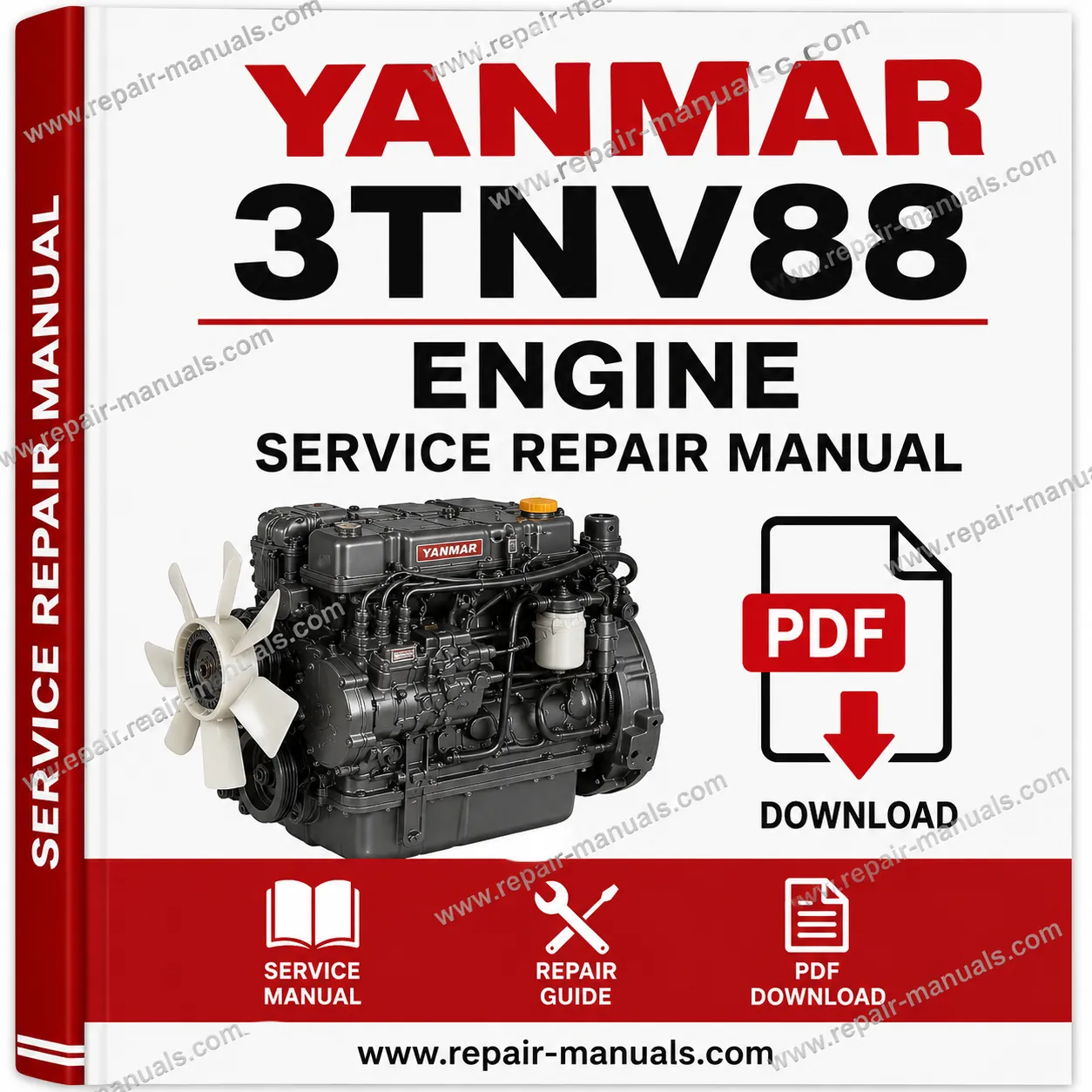 Yanmar 3TNV88 engine service repair manual with images and instructions for effective engine servicing and repairs