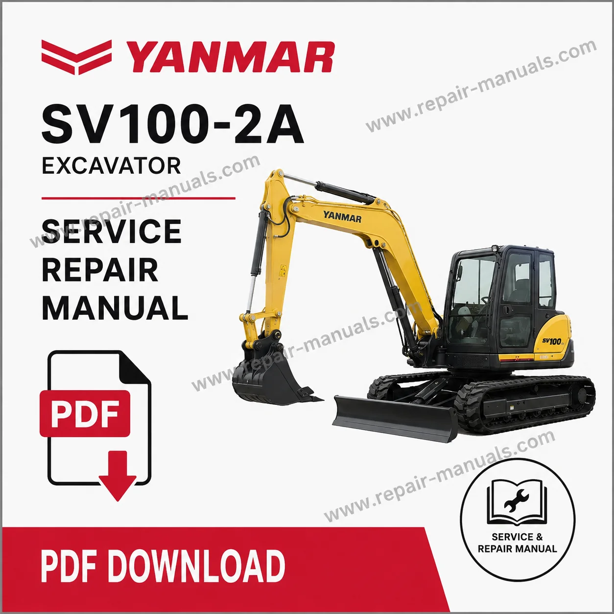 Yanmar SV100-2A Excavator Service Repair Manual PDF Download