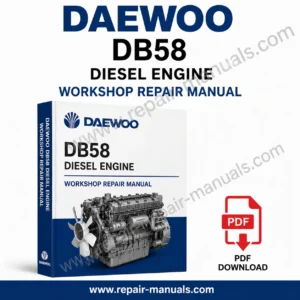 Daewoo DB58 diesel engine workshop repair manual PDF download cover image