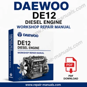 Daewoo DE12 diesel engine workshop repair manual PDF download cover image