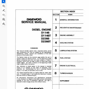Daewoo DE12TI Diesel Engine Workshop Repair Manual PDF Download
