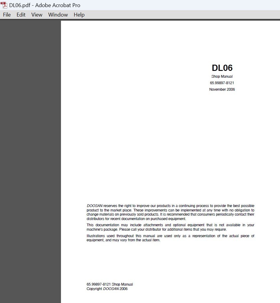 Doosan DL06 Diesel Engine Workshop Repair Manual - Image 2