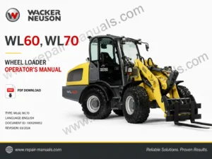 Wacker Neuson WL60 WL70 Operator’s Manual PDF Download