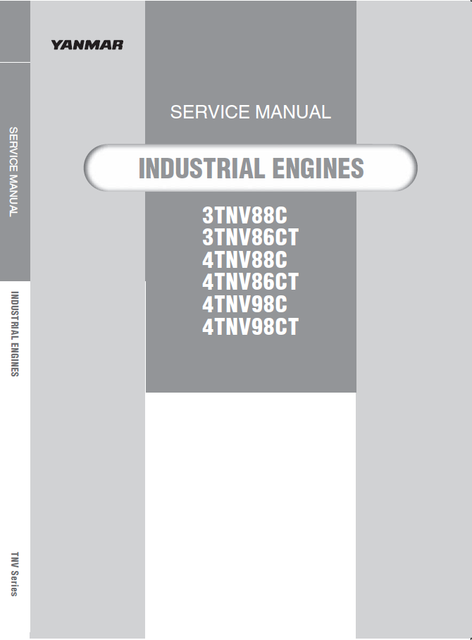 Yanmar 3TNV88C Engine Service Repair Manual PDF download cover image