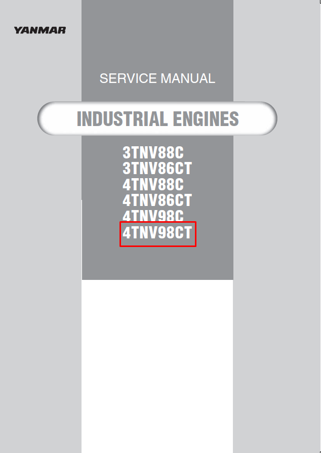 Yanmar 4TNV98CT Engine Service Repair Manual, showcasing engine diagrams and repair instructions