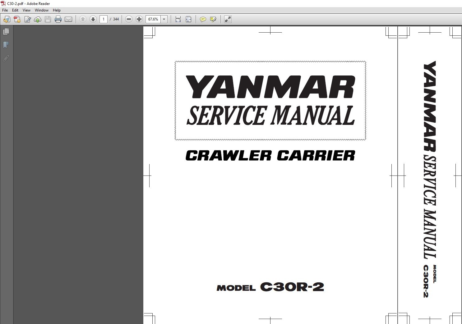 Yanmar C30R-2 Crawler Carrier Service Repair Manual PDF Download