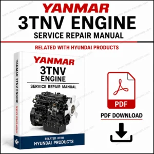 Yanmar 3TNV Engine Service Repair Manual, showcasing engine diagrams and repair guidelines for technicians