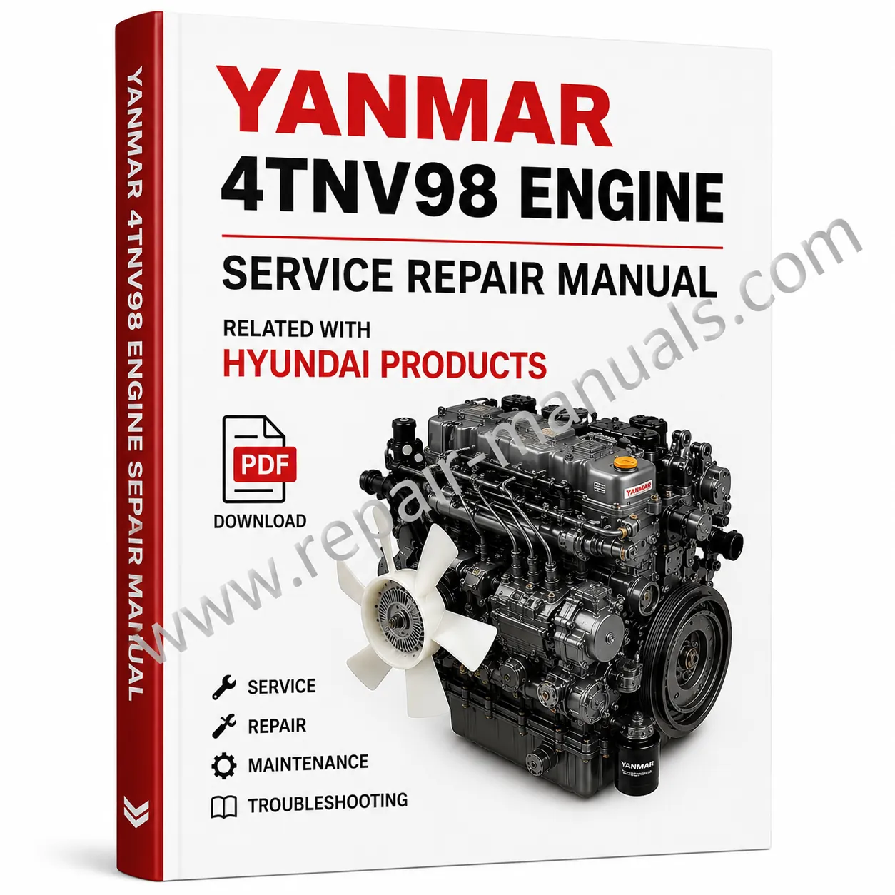 Yanmar 4TNV98 service manual with comprehensive guidelines and illustrations for proper engine maintenance and troubleshooting