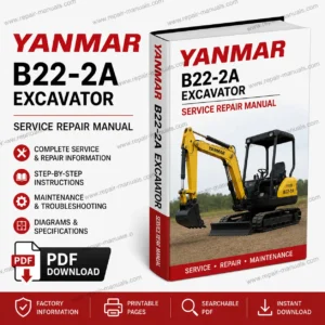 Yanmar B22-2A Excavator Service Repair Manual, highlighting essential repair guidelines and technical specifications