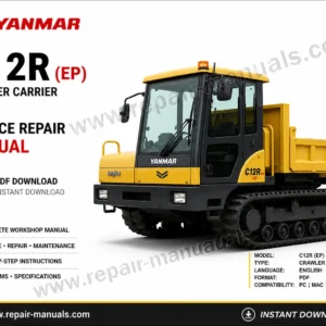 Yanmar C12R (EP) Crawler Carrier Service Repair Manual cover featuring the model name and technical illustrations