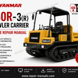 Yanmar C50R-3(R) Crawler Carrier Service Repair Manual cover featuring the model name and technical illustrations