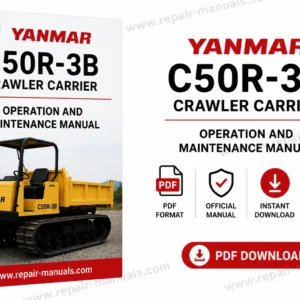 Yanmar C50R-3B Crawler Carrier Operation and Maintenance Manual cover featuring the model and key operational details
