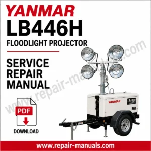 Yanmar LB446H Foodlight Projector Service Repair Manual cover featuring technical illustrations and detailed instructions