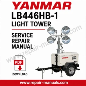 Yanmar LB446HB-1 Light Tower Service Repair Manual cover featuring technical illustrations and detailed repair instructions