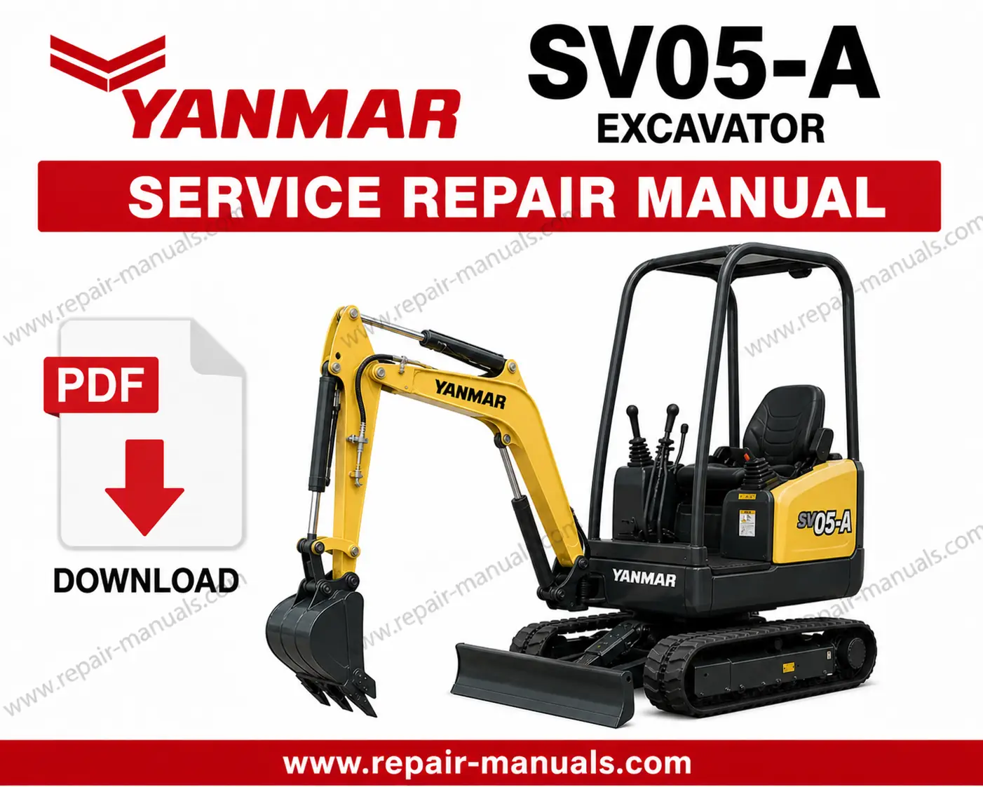 Yanmar SV05-A Excavator Service Repair Manual PDF Download