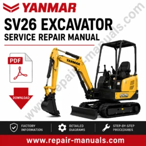 Yanmar SV26 Excavator Service Repair Manual PDF Download